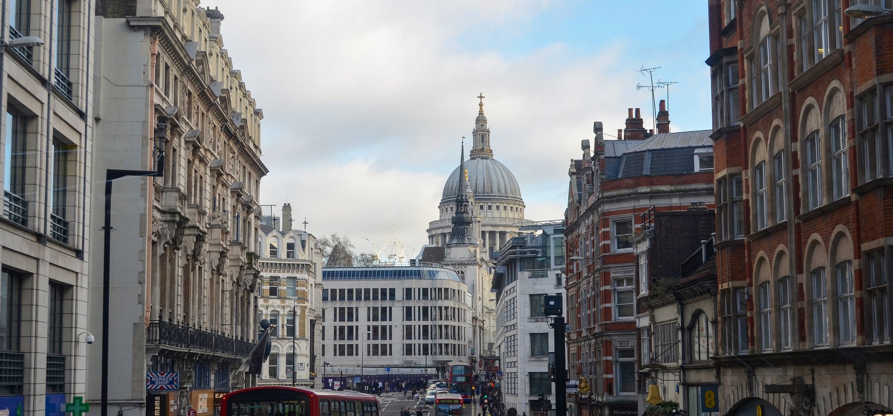 Fleet Street, looking east towards St Paul's
